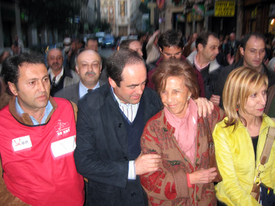 Jose Bono en la manifestacion de Madrid por las víctimas del terrorismo