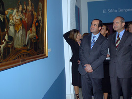 El ministro de Defensa José Bono con el Presidente de la Comunidad Andaluza inaugura la exposición 