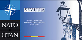 Logotipo de la Reunión Informal de Ministros de Defensa de la OTAN, Sevilla 2007.
