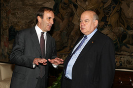 El ministro de Defensa, José Antonio Alonso, se reúne con José Miguel Insulza Salinas, secretario general de la Organización de Estados Americanos