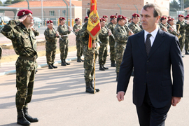 El Ministro de Defensa, José Antonio Alonso, ha visitado esta mañana el Cuartel General Terrestre de Alta Disponibilidad  (CGTAD) que la OTAN  tiene desplegado en la localidad valenciana de Bétera.