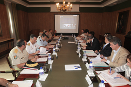 La Comisión Mixta durante la reunión