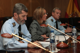 Videoconferencia de la Ministra de Defensa, Carme Chacón