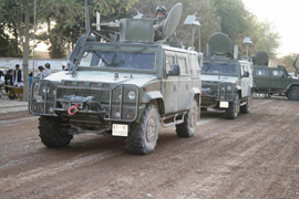 Los blindados LMV a  su llegada a Qala-i-Naw