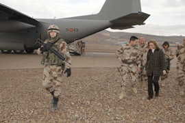 Visita de la ministra de Defensa, Carme Chacón, a Afganistán