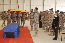 Funeral en Herat por el soldado John Felipe Romero fallecido en Afganistán