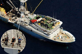 Imagen aérea del pesquero atacado 'Intertuna II'