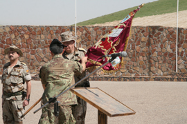 Relevo de tropas en la base de Qala i Naw (Afganistán)