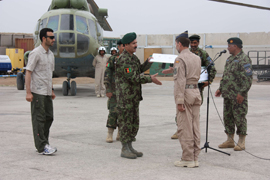 El Ejército afgano agradece el apoyo logístico de la FSB de Herat