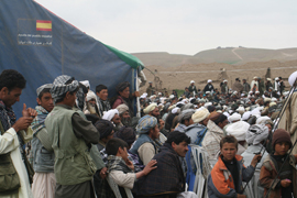 Celebracion de una 'jirga' en Moqur (Afganistán)