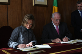 Firma de acuerdo de cooperación entre España y Brasil