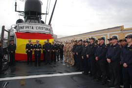 El patrullero ‘Infanta Cristina’ regresa del Indico tras cuatro meses de lucha contra la piratería