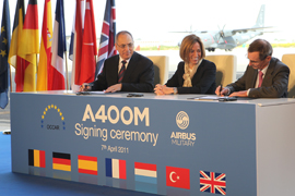 Países integrantes del A-400 M y Airbus Military firman el acuerdo definitivo