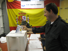 Los militares españoles en el exterior han ejercido su derecho al voto