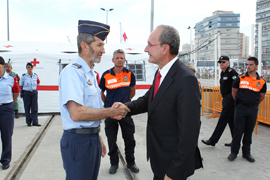 DIFAS. Inauguración de la exposición de material militar en el puerto de Málaga