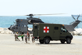 Simulacro de rescate realizado por los tres Ejércitos en el Día de las FAS