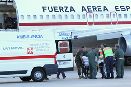 Los heridos en Ludina, repatriados y trasladados al 'Gómez Ulla'