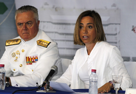 La ministra Chacón, ha asistido hoy en Rota (Cádiz) a la inauguración del nuevo muelle de la Base Naval