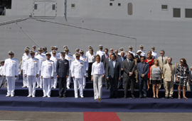 La ministra de Defensa ha asistido hoy en Rota a la entrega a la Armada del Buque de Acción Marítima (BAM) Meteoro