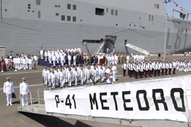 La ministra de Defensa ha asistido hoy en Rota a la entrega a la Armada del Buque de Acción Marítima (BAM) Meteoro