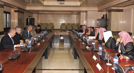 Momento de la reunión mantenida en la sede del ministerio de defensa