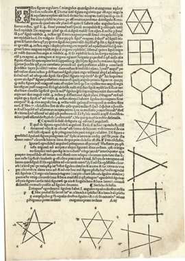 Página de Geometría Speculatiua, de Tomás Bradwardine