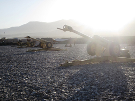 Primer ejercicio de artillería de la Brigada afgana tutelada por España