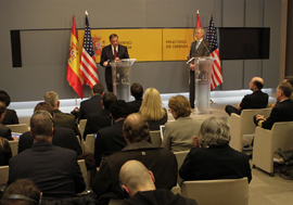 El ministro Pedro Morenés, ha recibido hoy a su homólogo de los Estados Unidos, Leon Panetta