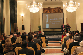 El Premio ‘Ciudadanos’ en su XI Edición, ha sido recogido por la subsecretaria de Defensa, Irene Domínguez Alcahud, en un acto celebrado en el Hotel Intercontinental de Madrid