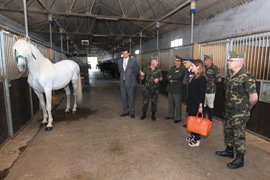La subsecretaria visita el Centro Militar de Cría Caballar