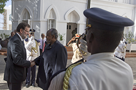 Rajoy visita a las unidades militares españolas en Yibuti