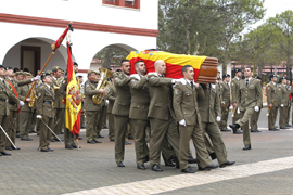 Funeral por el soldado fallecido en el Líbano