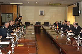Morenés recibe a los secretarios de Defensa Nacional y Marina de México