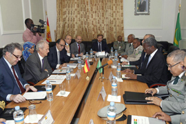 El ministro de Defensa, Pedro Morenés, reunido con Diallo Mamadou Bathia, ministro de Defensa de la República Islámica de Mauritania.