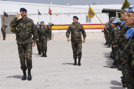 El Rey visita a los militares españoles destacados en la misión del Líbano