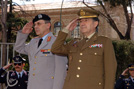 El JEMAD español, Félix Sanz recibe a su homólogo alemán el general Wolfgang Schneiderhan en el Estado Mayor de la Defensa