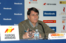 El presidente de la Federación española de Atletismo,Jose Mª Odriozola, durante la rueda de prensa