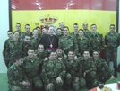 Monseñor Francisco Pérez González, Arzobispo Castrense, con las tropas españolas destacadas en Kosovo.