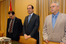 El ministro de Defensa, José Bono antes de la comparecencia en la Comisión de Defensa del Congreso de los Diputados