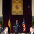 Elministro de Defensa, Jose Bono, es presentado en el X Foro España- EE.UU., por el presidente de la Fundación Consejo España-EE.UU., Antonio Garrigues-Walker