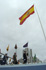 Guiones y banderines en el acto a los caidos por España, Día de las Fuerzas Armadas en A Coruña
