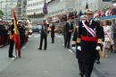 S.M. El Rey pasa revista a la compañía ded honeres en el acto del Día de las Fuerzas Armadas de A Coruña