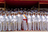 Los suboficiales de la LXVII promoción de la Escuela de Suboficiales de la Armada posan junto a S.M: El Rey