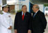 El secretario general de Política de Defensa, almirante Torrente, el embajador de EE.UU., Eduardo Aguirre y el subsecretario del ministerio de AA EE, en la Base Aérea de Torrejón