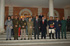 El presidente del Gobierno, el ministro de Defensa y el JEMAD con los abanderados de los paises Iberoamericanos