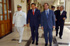 Los ministros de Defensa de España y Venezuela, José Bono y Almirante Orlando Maniglia, y, el Presidente de Venezuela Hugo Chavez en el Paalacio de Miraflores en Caracas Venezuela