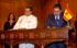 El ministro de Defensa de Venezuela y el Presidente de Navantia, Juan Pedro Gómez firman el convenio en Caracas