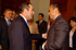 El Ministro de Defensa, José Bono con el presidente de la Cámara de Representantes, Julio Gallardo, en el Congreso de la República