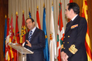 José Bono, ministro de Defensa, durante la rueda de prensa en el Ministerio de Defensa