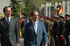 Los ministros de Defensa, José Antonio Alonso y José Bono, pasan revista a las tropas en el Ministerio
